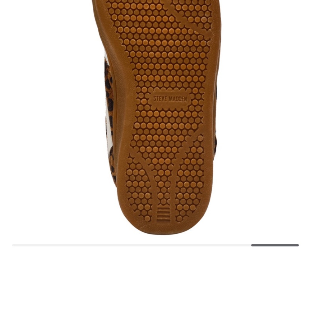 Steve Madden Brown and White Sneakers with Leopard Print - Picture 6 of 6